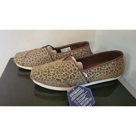 TOMS Alpargata Women’s Shoes Size 8 Bronze Animal Printed Glitter New With Box - Picture 15 of 15